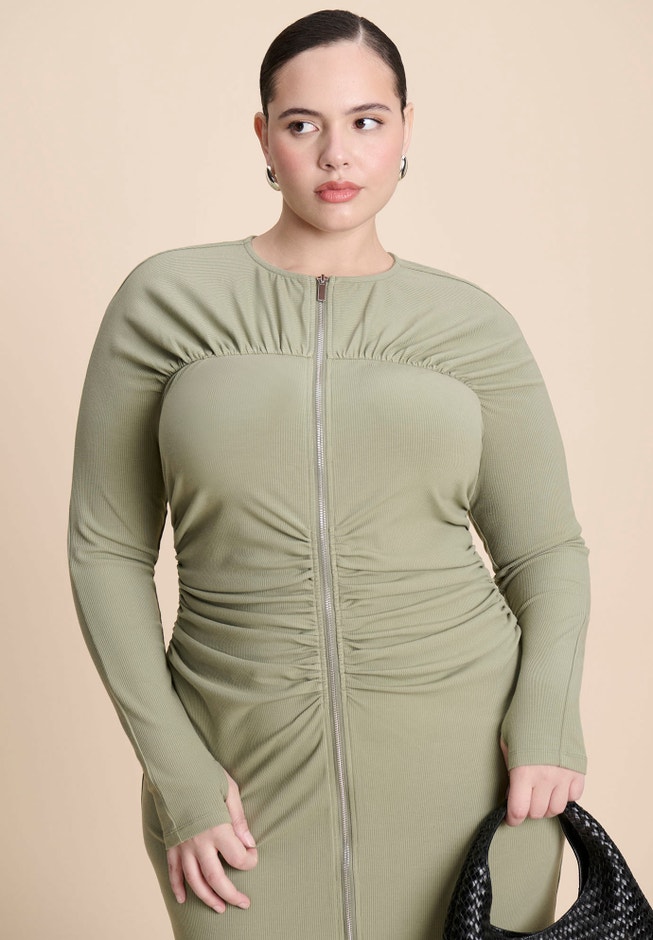 Zipper Front Maxi Dress | ELOQUII Zipper Front Maxi Dress | ELOQUII