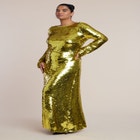 Sleeve Detail Pailette Gown image number null