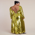 Sleeve Detail Pailette Gown image number null