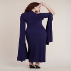 Cape Sleeve Draped Dress image number 1