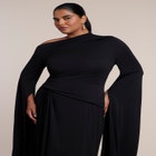 Cape Sleeve Draped Maxi Dress image number 2