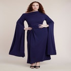 Cape Sleeve Draped Dress image number 0