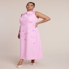 Applique Column Dress image number null