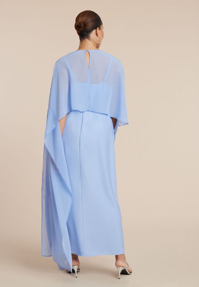 Flowy Sheer Cape Dress | ELOQUII Flowy Sheer Cape Dress | ELOQUII