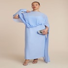 Flowy Sheer Cape Dress image number null