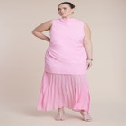 Combo Fabric Pleated Dress image number null