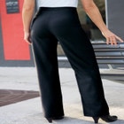 Stretch Ponte Knit Pull-On Wide-Leg Pants image number null