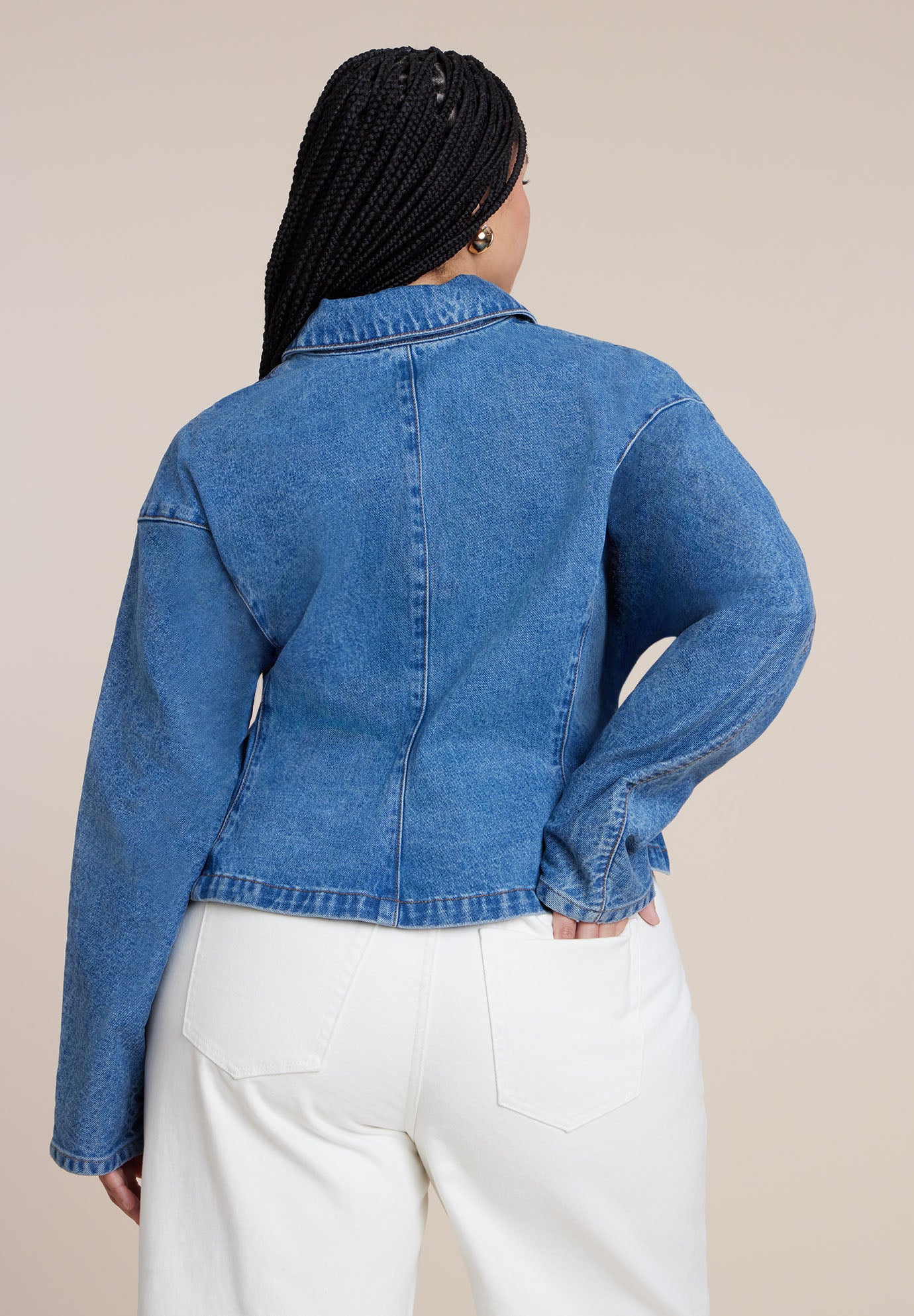 Lace Up Denim Jacket image number 3