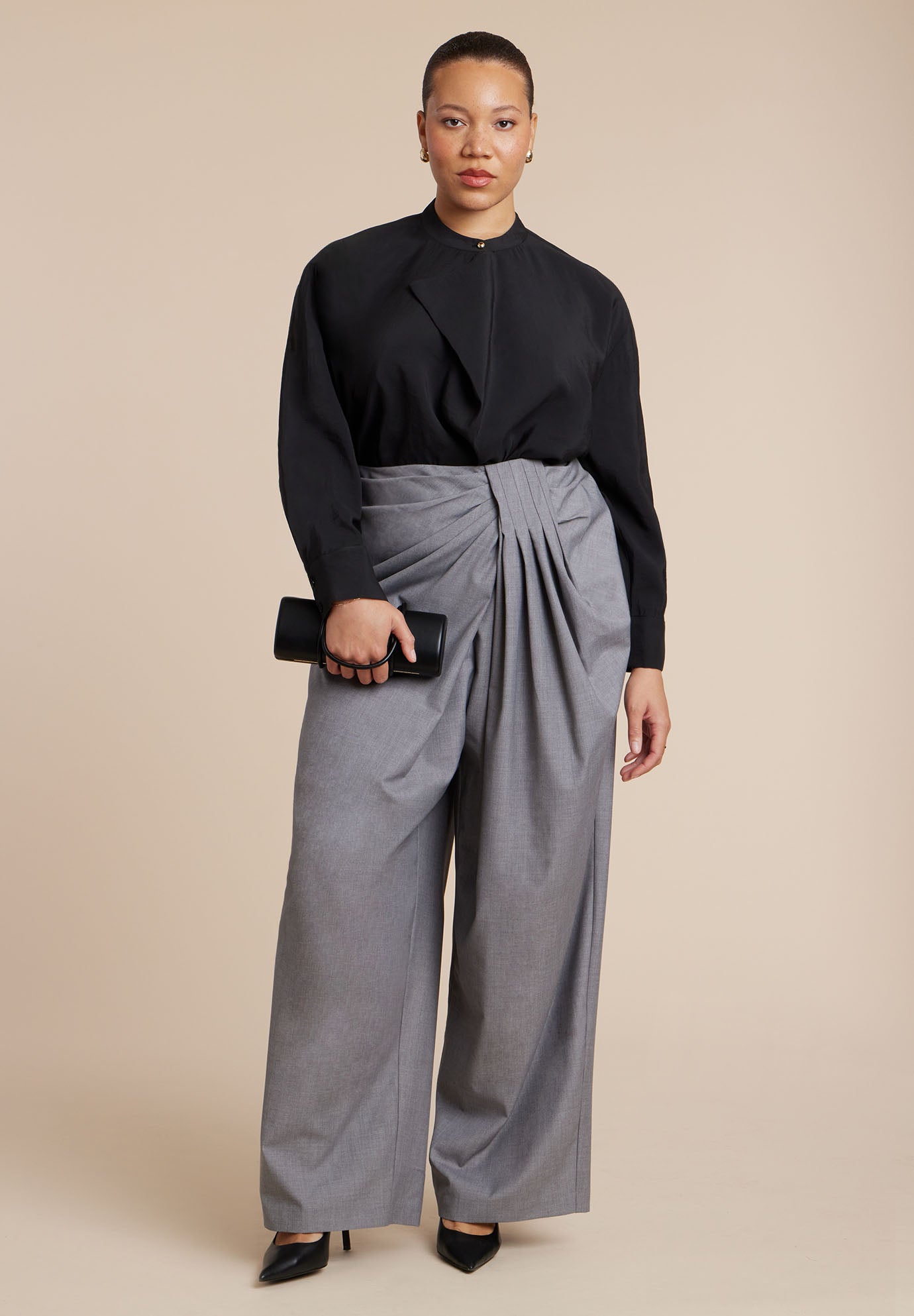 Draped Pleat Detail Trouser image number 2