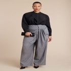 Draped Pleat Detail Trouser image number null