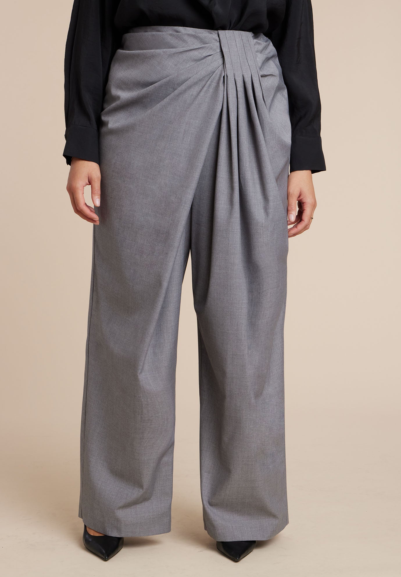 Draped Pleat Detail Trouser image number 3