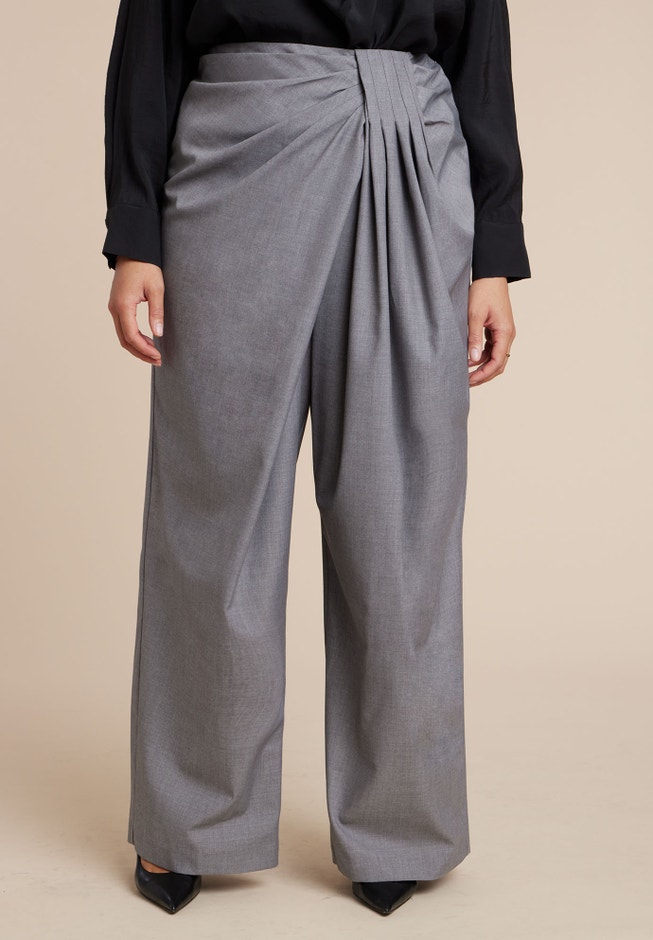 Draped Pleat Detail Trouser image number 3