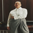 Draped Pleat Detail Trouser image number null