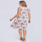 Button-Front Empire Sleeveless Knit Dress image number null