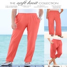 Plus Size Soft Knit Relaxed Pull-On Capri Pant image number null