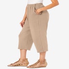 Plus Size Soft Knit Relaxed Pull-On Capri Pant image number null