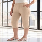 Plus Size Soft Knit Relaxed Pull-On Capri Pant image number 0
