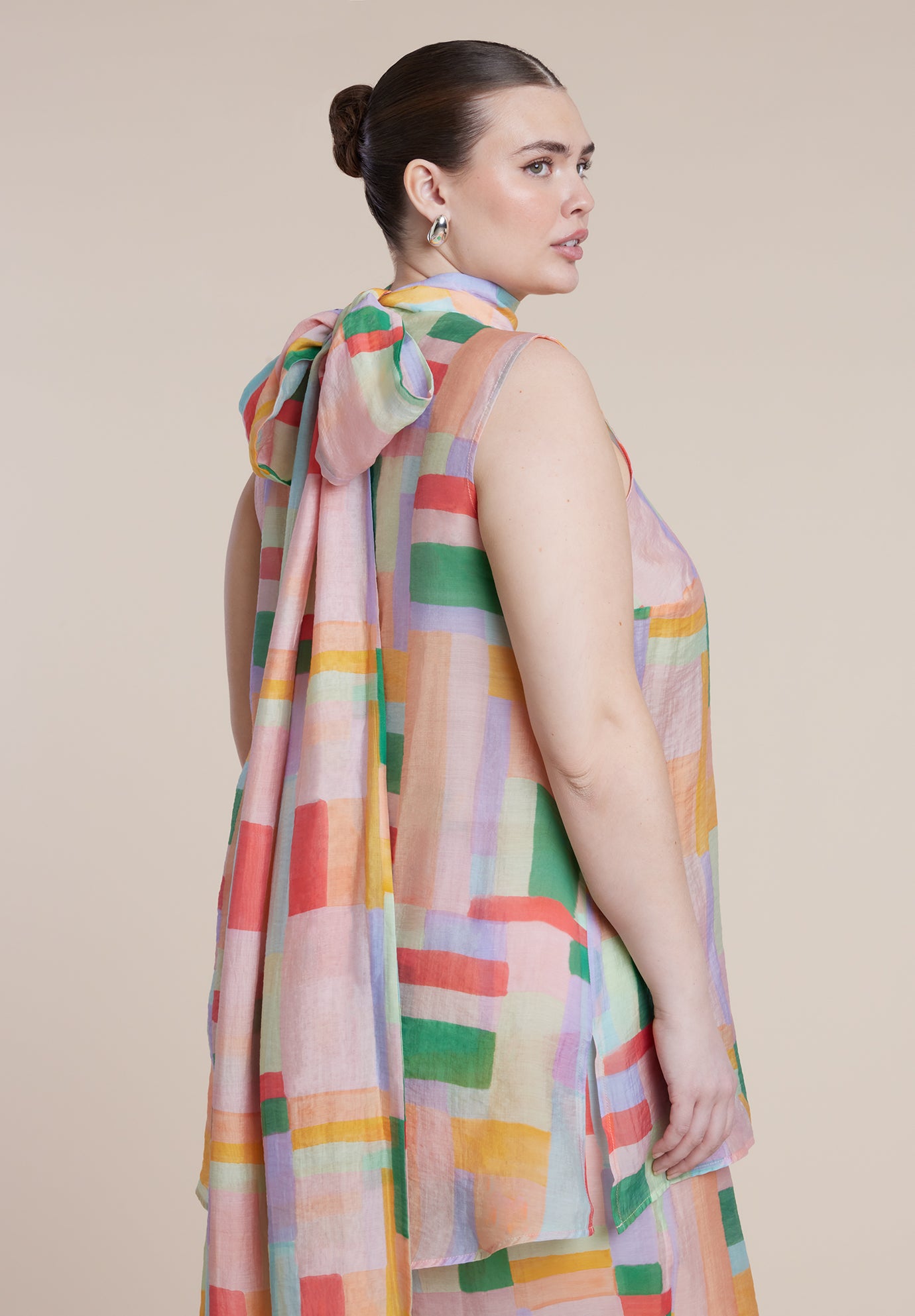 Sheer Neck-Tie Tunic image number 2