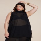 Sheer Neck-Tie Tunic image number null