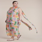 Sheer Printed Organza Skirt image number null