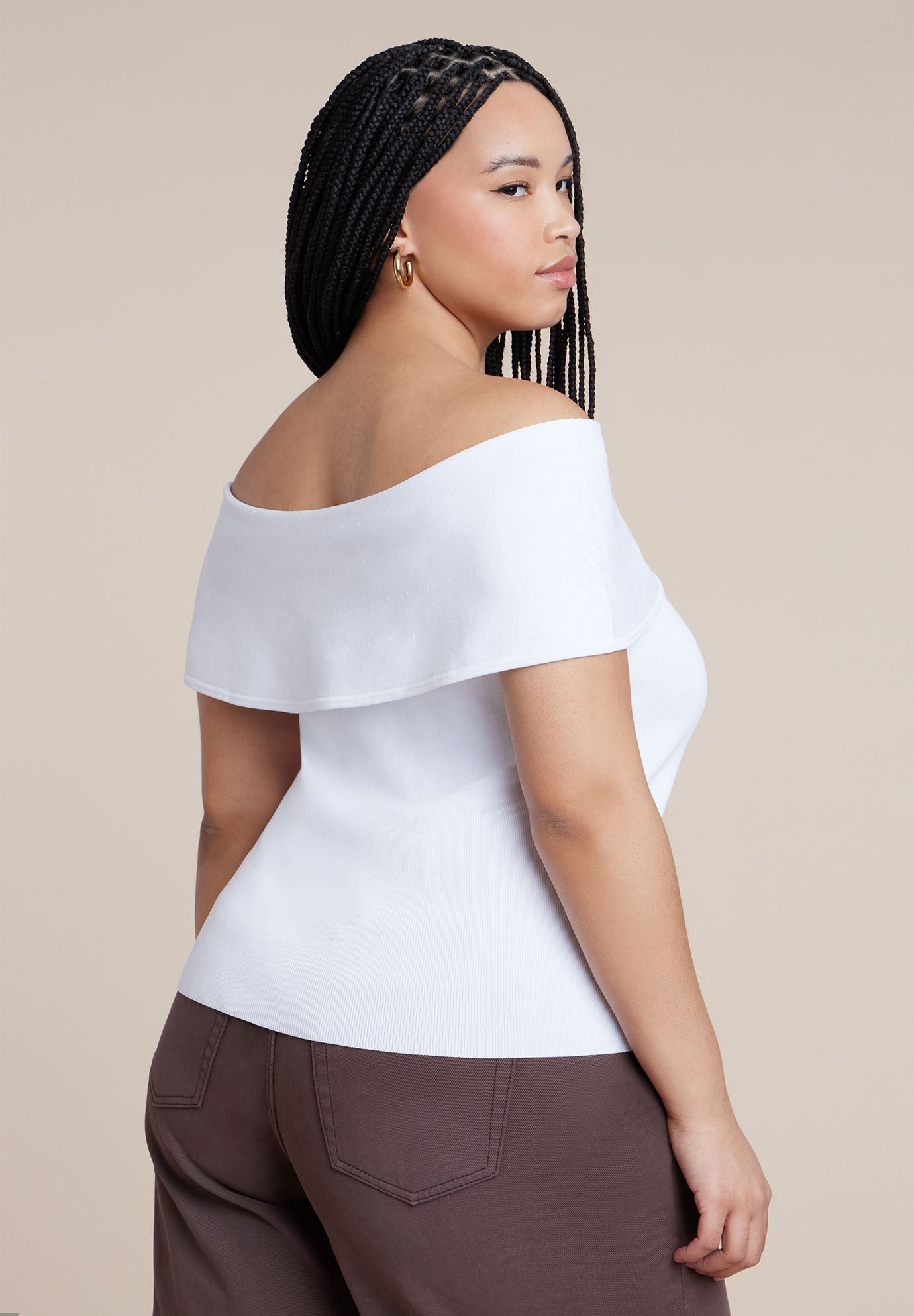 Twisted Off The Shoulder Sweater image number 2