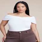 Twisted Off The Shoulder Sweater image number null