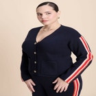 Lurex Stripe Cardigan image number null