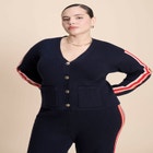 Lurex Stripe Cardigan image number null