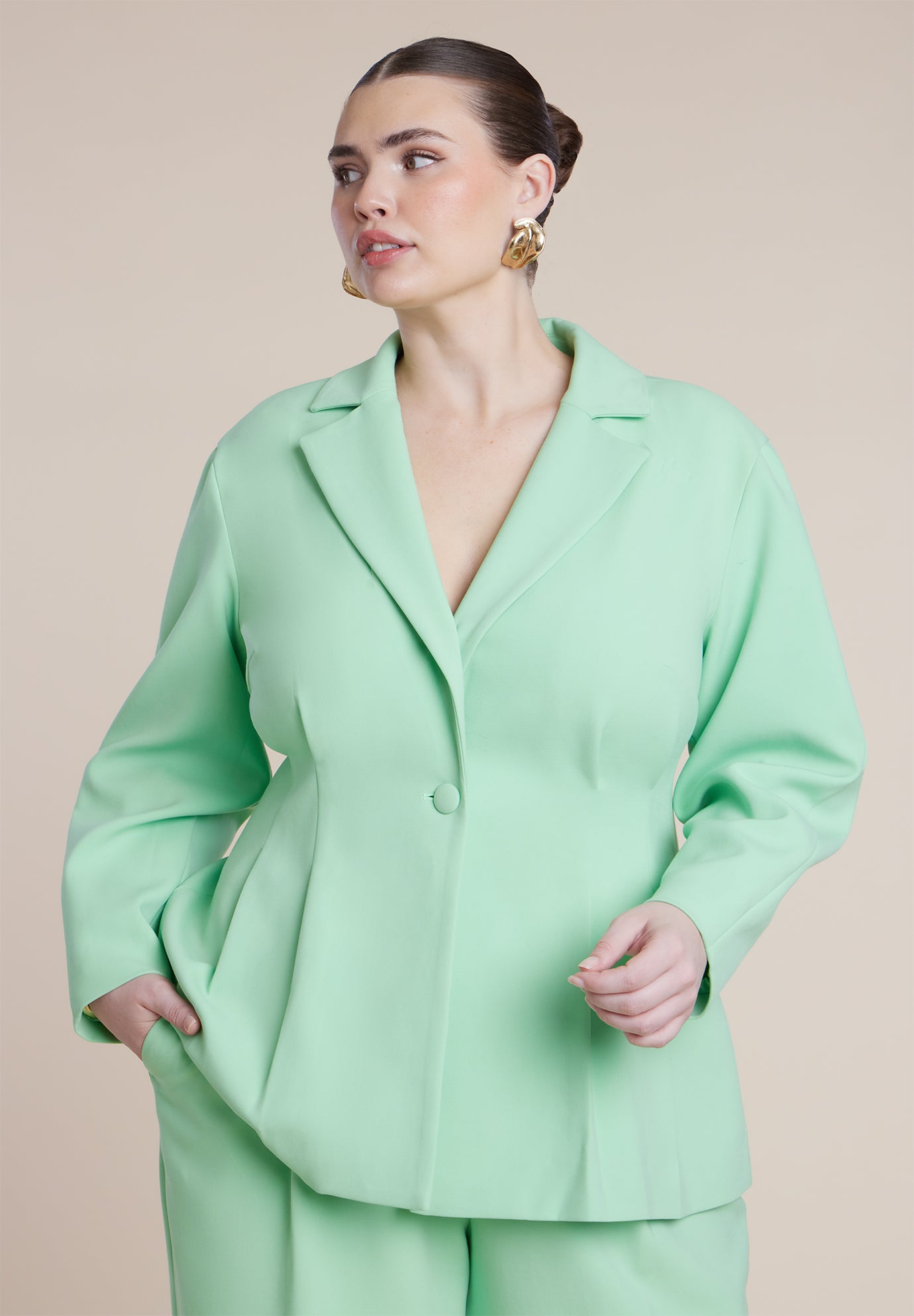 Pleat Waist Blazer image number 1