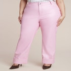 Cuffed Faux Leather Pant image number null