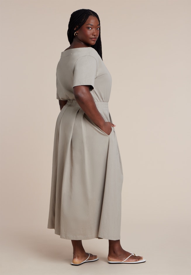 Asymmetrical Neck A-Line Dress | ELOQUII Asymmetrical Neck A-Line Dress | ELOQUII