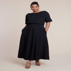 Asymmetrical Neck A-Line Dress image number null