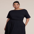 Asymmetrical Neck A-Line Dress image number null