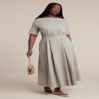 Asymmetrical Neck A-Line Dress image number null