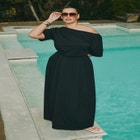 Asymmetrical Neck A-Line Dress image number null