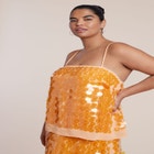 Layered Pailette Maxi Dress image number null