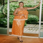 Layered Pailette Maxi Dress image number null