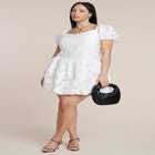 Textural Mini Bubble Dress image number null