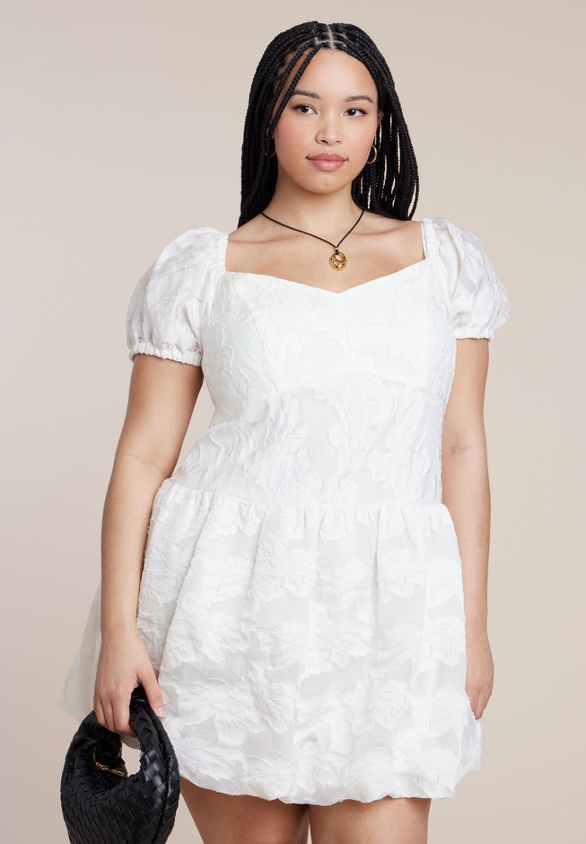 Textural Mini Bubble Dress