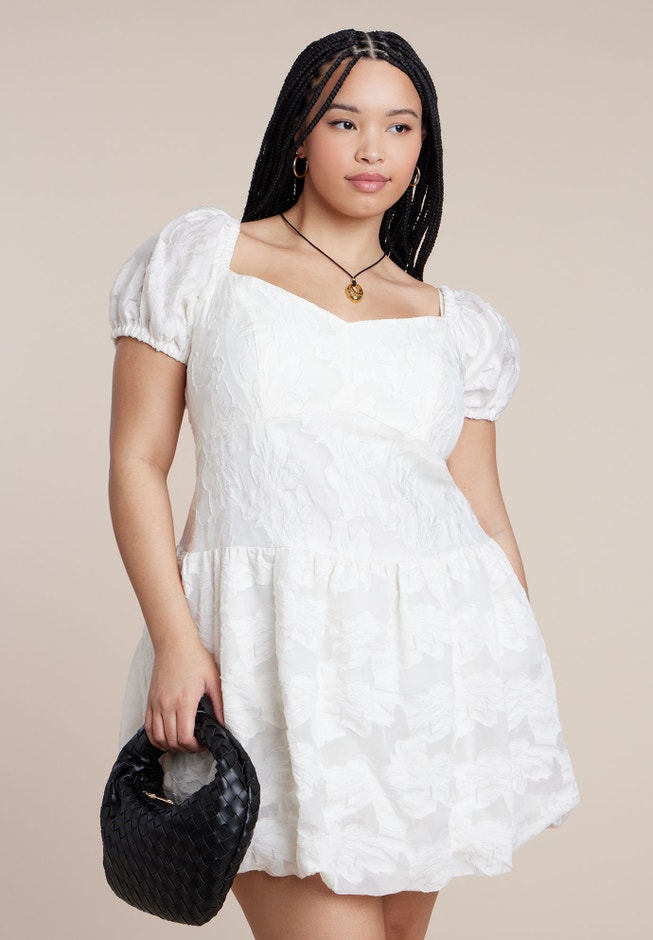 Textural Mini Bubble Dress