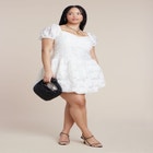 Textural Mini Bubble Dress image number null