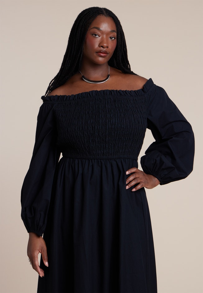 Long Sleeve Smocked Maxi Dress image number 2