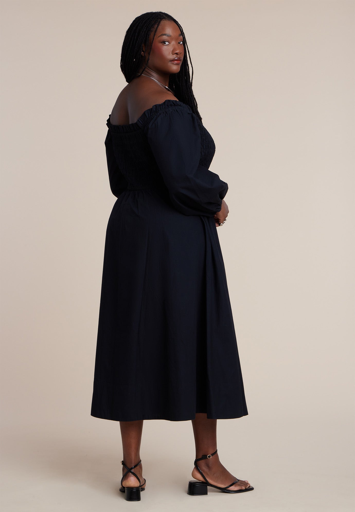 Long Sleeve Smocked Maxi Dress image number 5