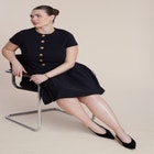 Button Detail Pleated Mini Dress image number null