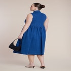 Sleeveless Denim Button Detail Dress image number null