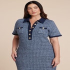 Stitch Detail Sweater Dress image number null