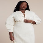 Tie Front Denim Maxi Dress image number null