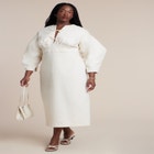 Tie Front Denim Maxi Dress image number null