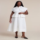 Peplum Poplin Shirt Dress image number null