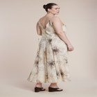 Printed Tie Straps Maxi Dress image number null